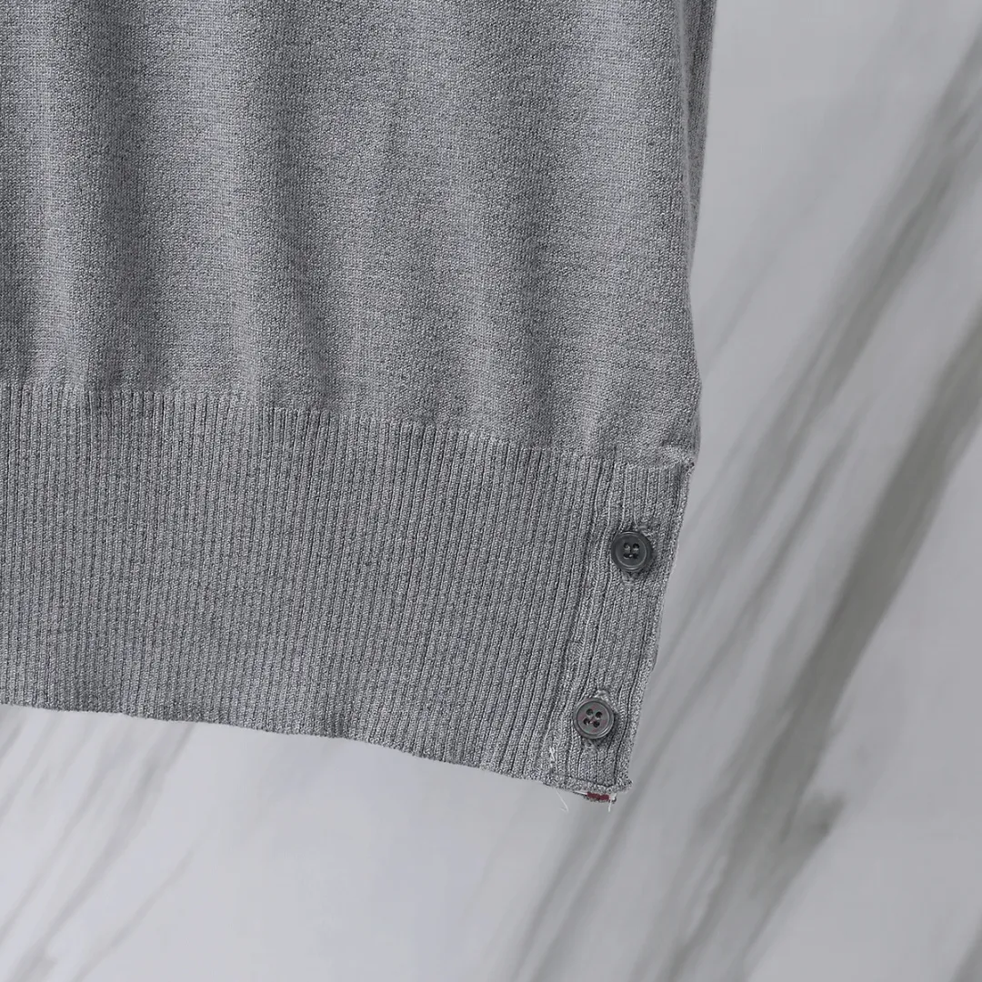 ：M 26（TB POLO ） THOM BROWNE TB POLO Classic Breathable Authentic Quality + Authentic + Same Style Size：0/1/2/3/4 ：White/Black/Navy Blue/Light Gray/Dark Gray